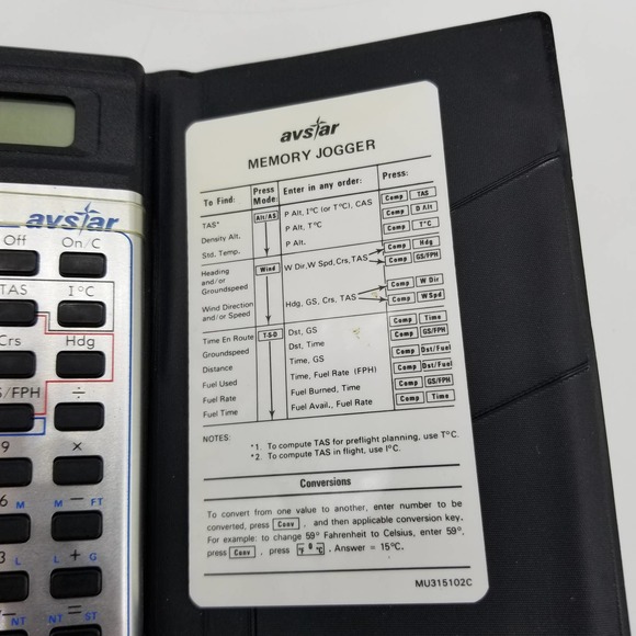 Texas Instruments AVSTAR Calculator ATD4182 Jeppesen Sanderson Pilot Flight - Picture 4 of 7
